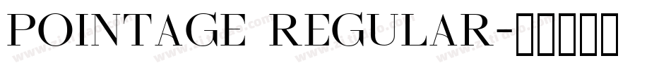 Pointage Regular字体转换